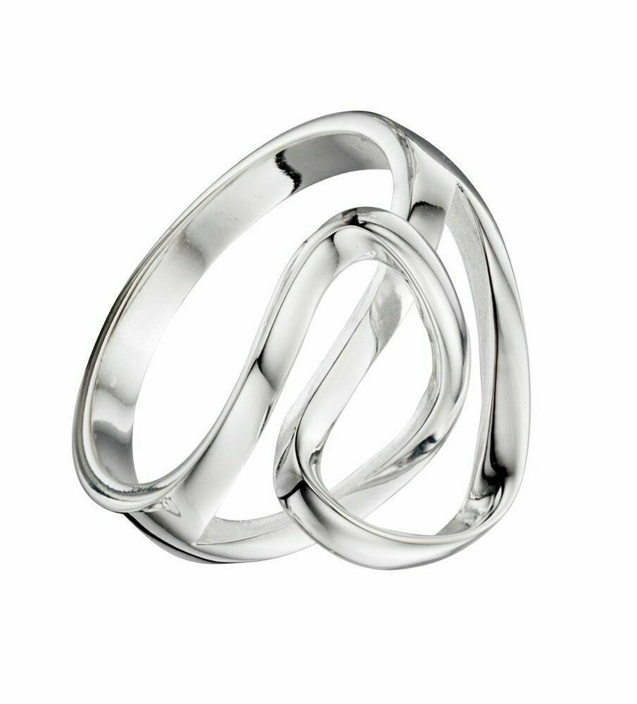 Sterling Silver Double Wrap Ring 925 Hallmarked Size K - S British Made