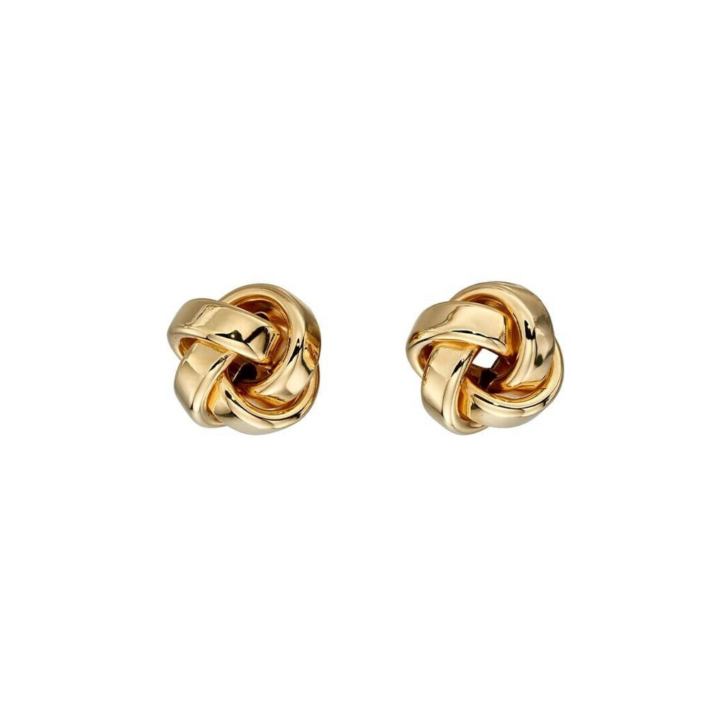 Knot Stud Earrings 9ct Yellow Gold 375 Hallmarked British Made