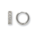 Mens Huggie Hoop Earring Solid 9ct White Gold Gents 375 Hallmarked Brand New