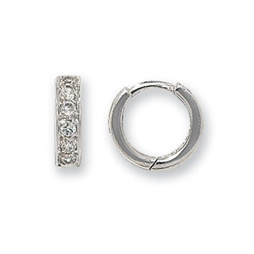 Mens Huggie Hoop Earring Solid 9ct White Gold Gents 375 Hallmarked Brand New