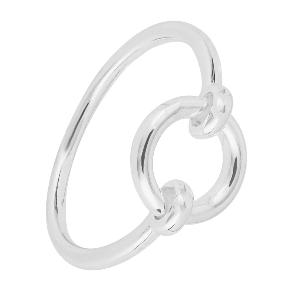Ladies Open Circle Ring 925 Hallmarked British Made Sizes K - S
