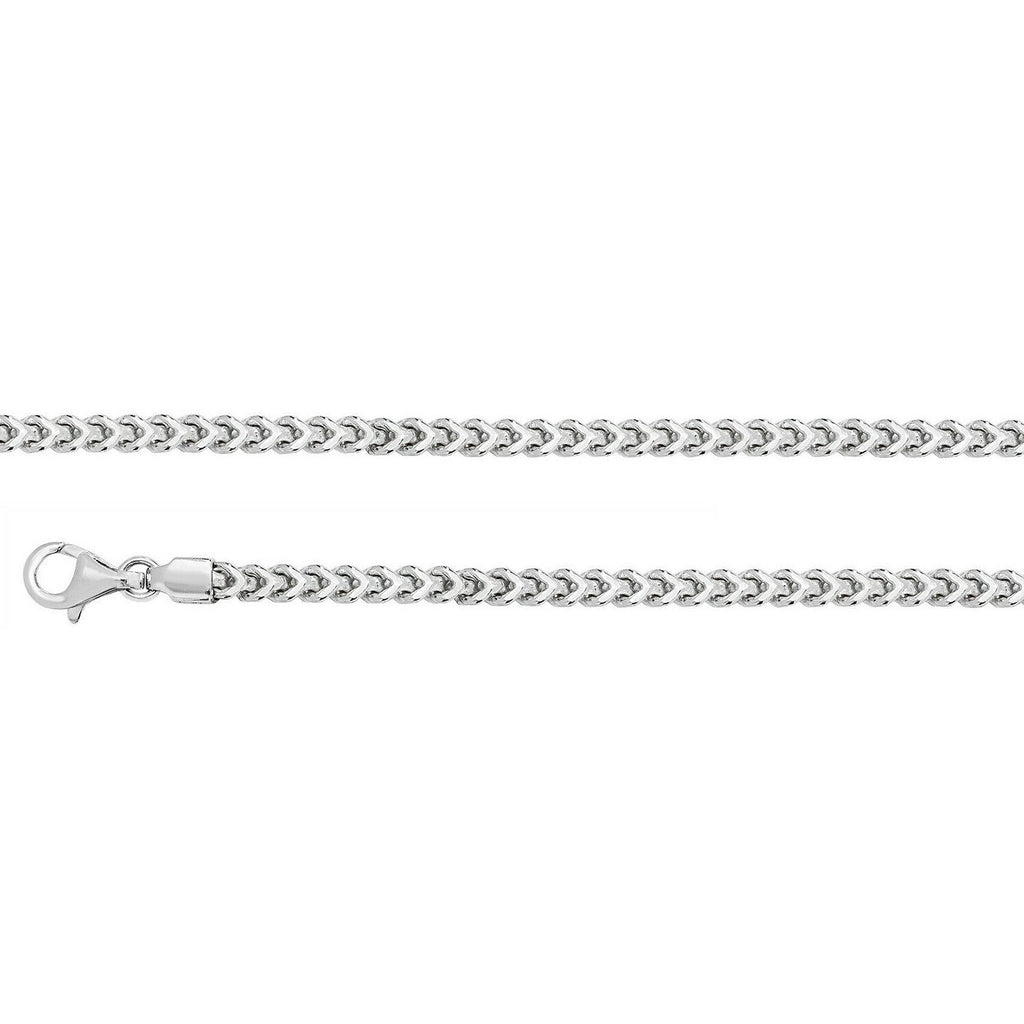 Men's Sterling Silver Bracelet Franco British Made 925 Hallmark 8" Weight 24g