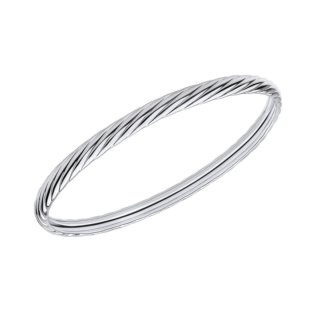 Open Wrap Bangle Sterling Silver British Made 925 Hallmarked Brand New Boxed