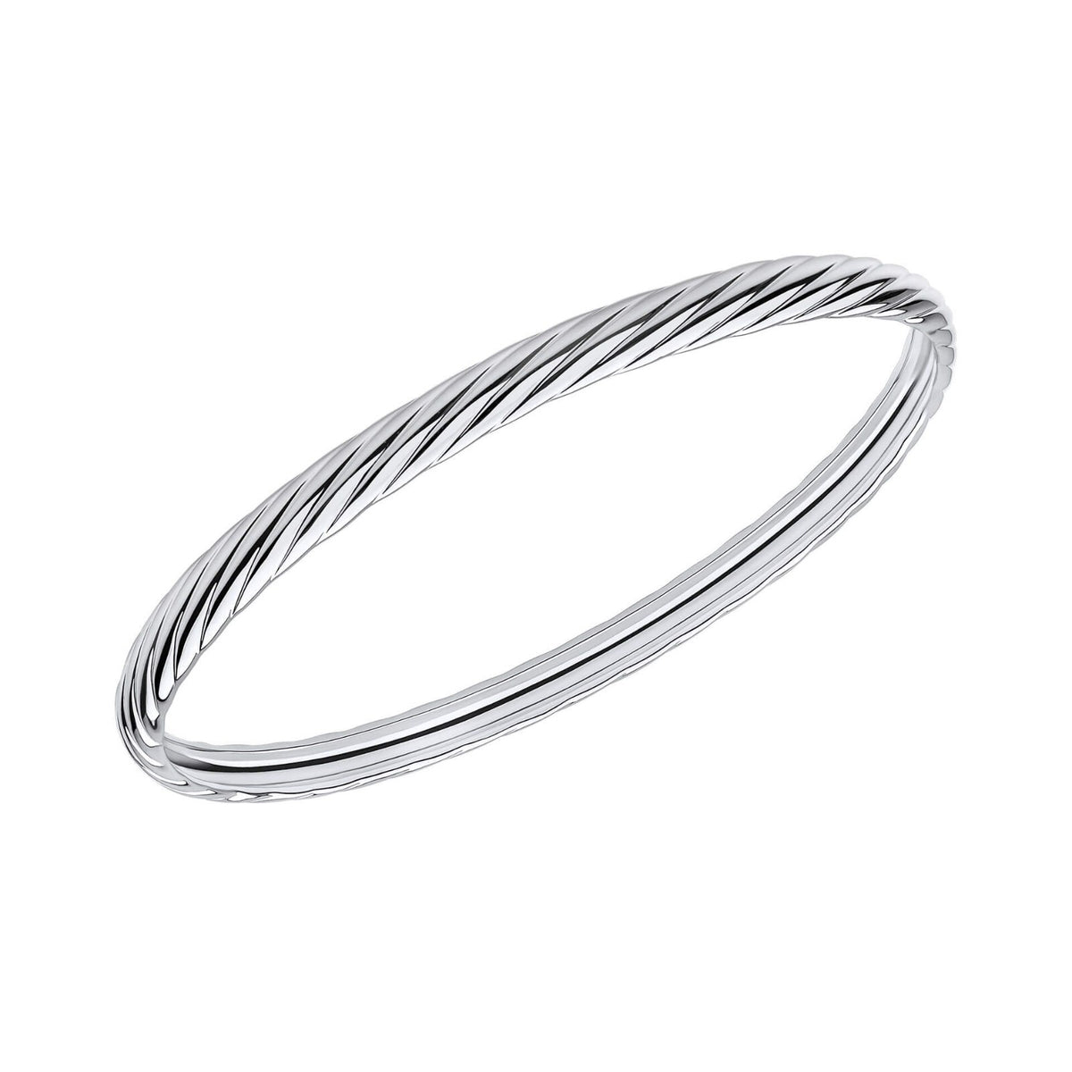 Open Wrap Bangle Sterling Silver British Made 925 Hallmarked Brand New Boxed