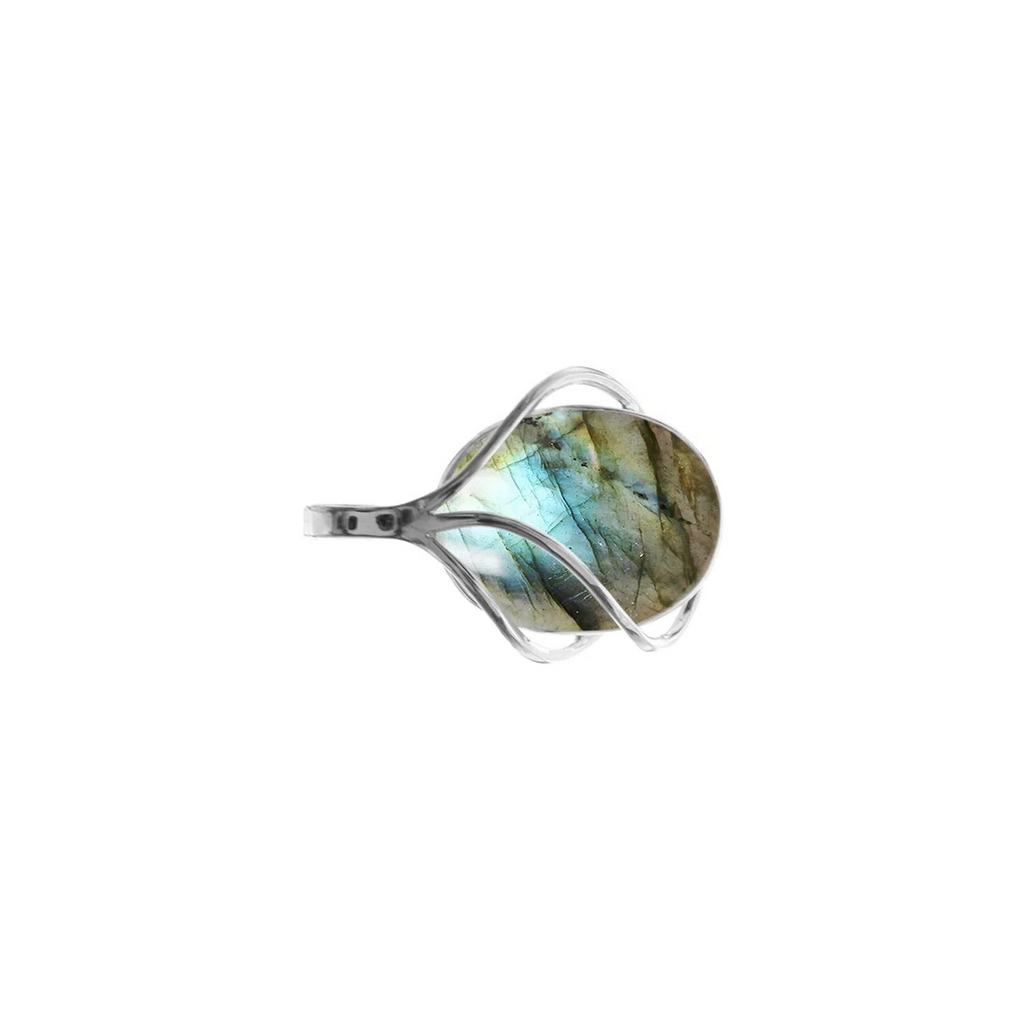 Triple Overlay Labradorite Pendant Sterling Silver Hallmarked All Chain Lengths
