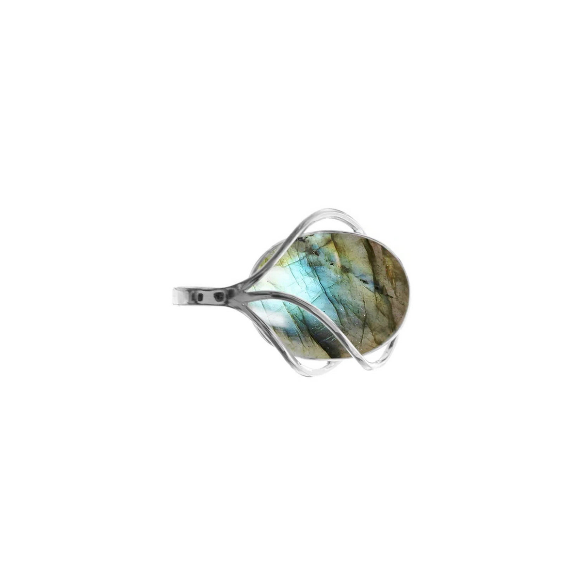 Triple Overlay Labradorite Pendant Sterling Silver Hallmarked All Chain Lengths