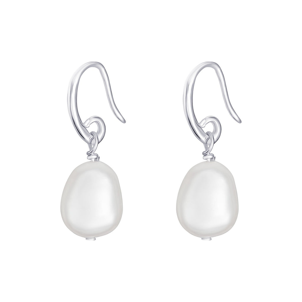 Hinged Drop Pearl Earrings Sterling Silver 925 Hallmarked Brand New Boxed