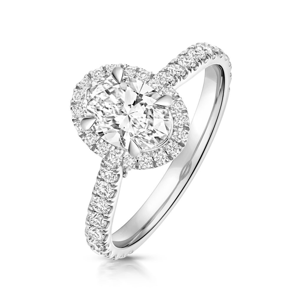 55 Lab-Grown Diamond Engagement Ring 18ct White Gold Hallmarked Sizes J - Q