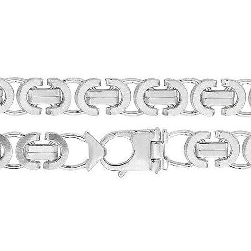 Sterling Silver Byzantine Bracelet British Made 925 Hallmarked 8" Weight 83g