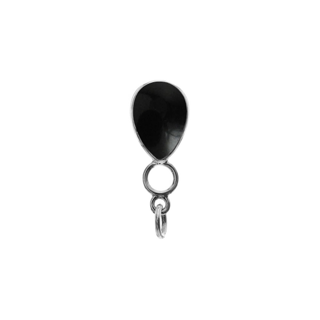 Onyx Hoop Pendant Sterling Silver 925 Hallmarked All Chain Lengths Brand New
