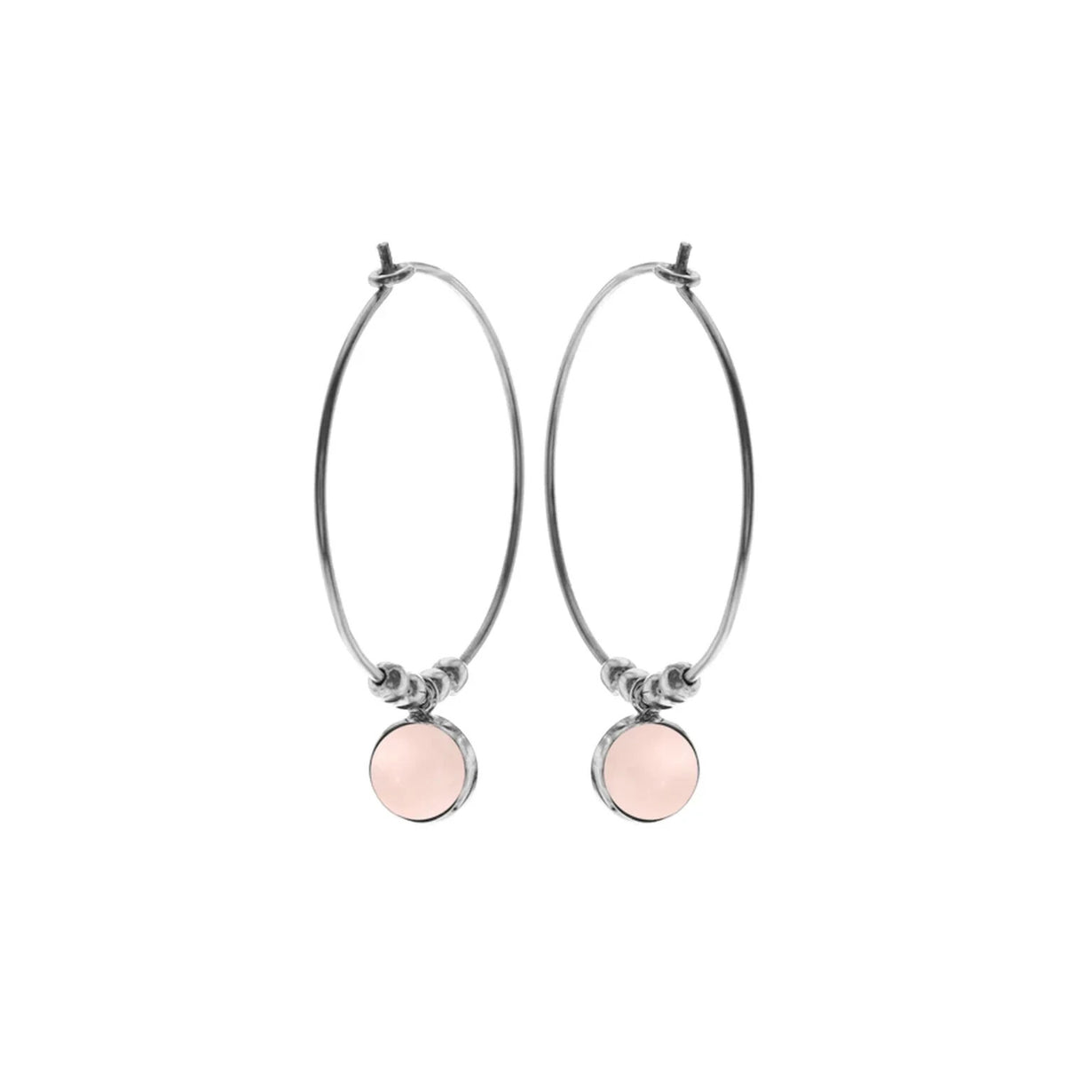 Ivy Quartz Hoop Earrings Sterling Silver 925 Hallmarked Brand New Boxed