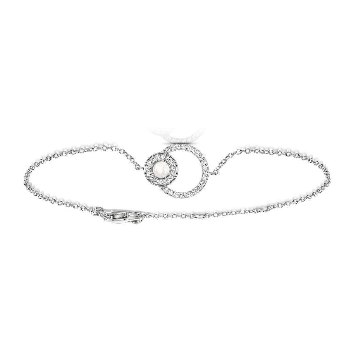 Double Loop Pearl Bracelet Sterling Silver 925 Hallmark Brand New Boxed