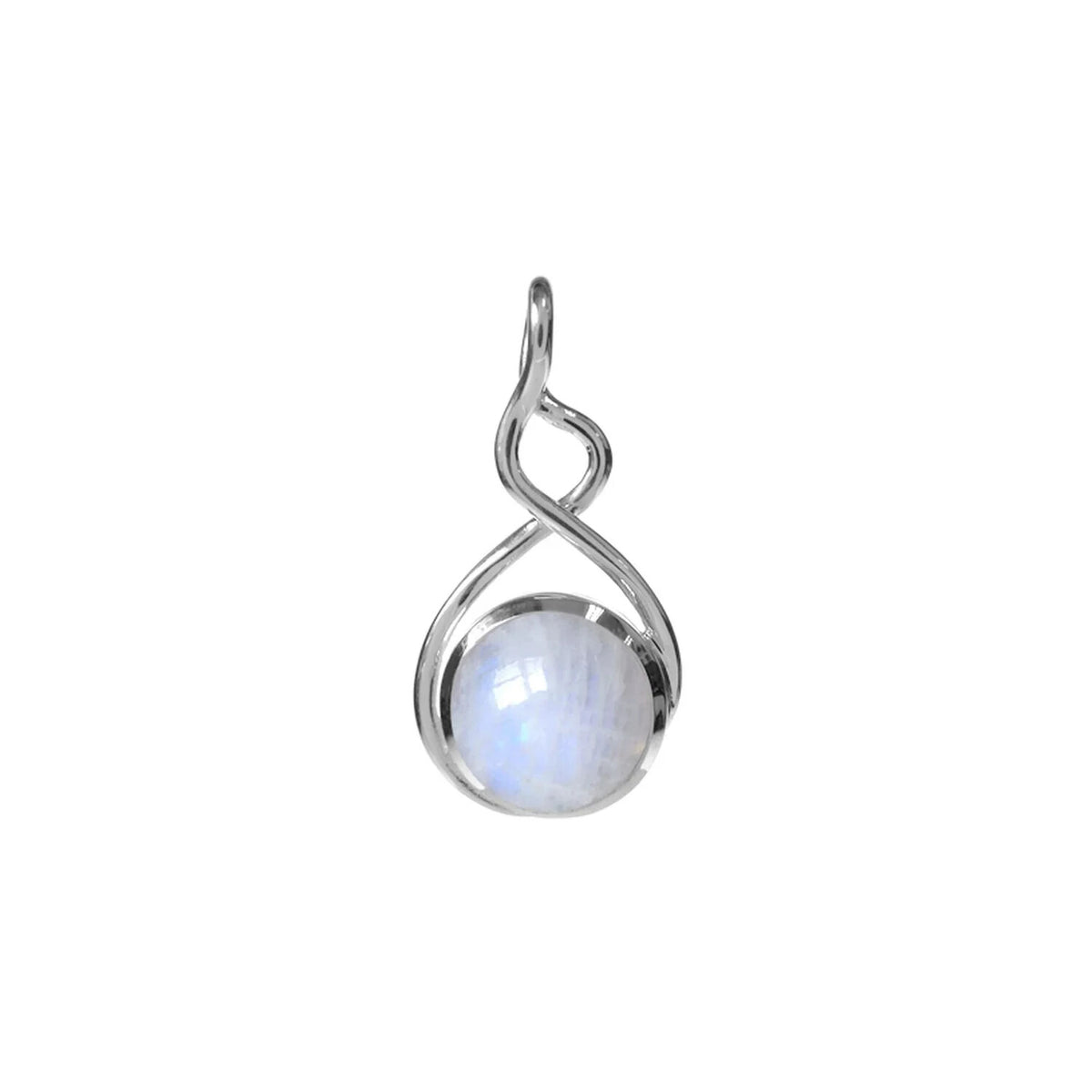 Infinity Moonstone Pendant Sterling Silver 925 Hallmarked All Chain Lengths