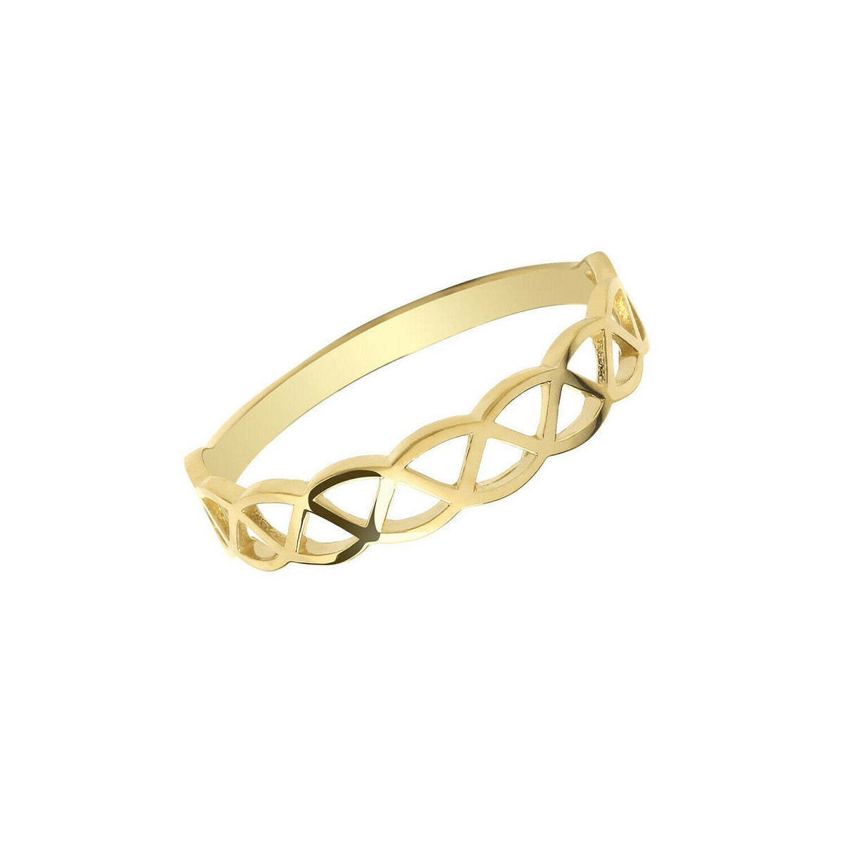 Celtic Band Ring 9ct Yellow Gold Hallmarked Sizes J - S British Made