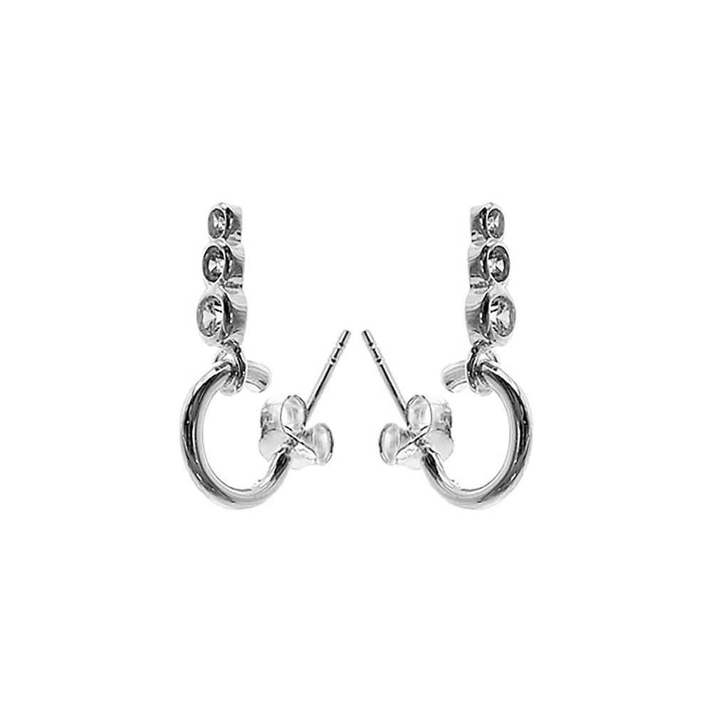 Kenzie Triple Drop Hoop Earrings Sterling Silver 925 Hallmarked Brand New Boxed