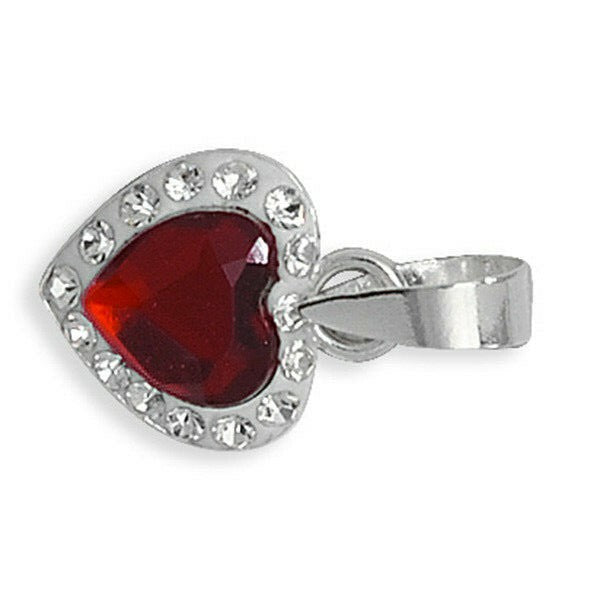 Sterling Silver Ruby Heart Pendant Hallmarked British Made All Chain Lengths