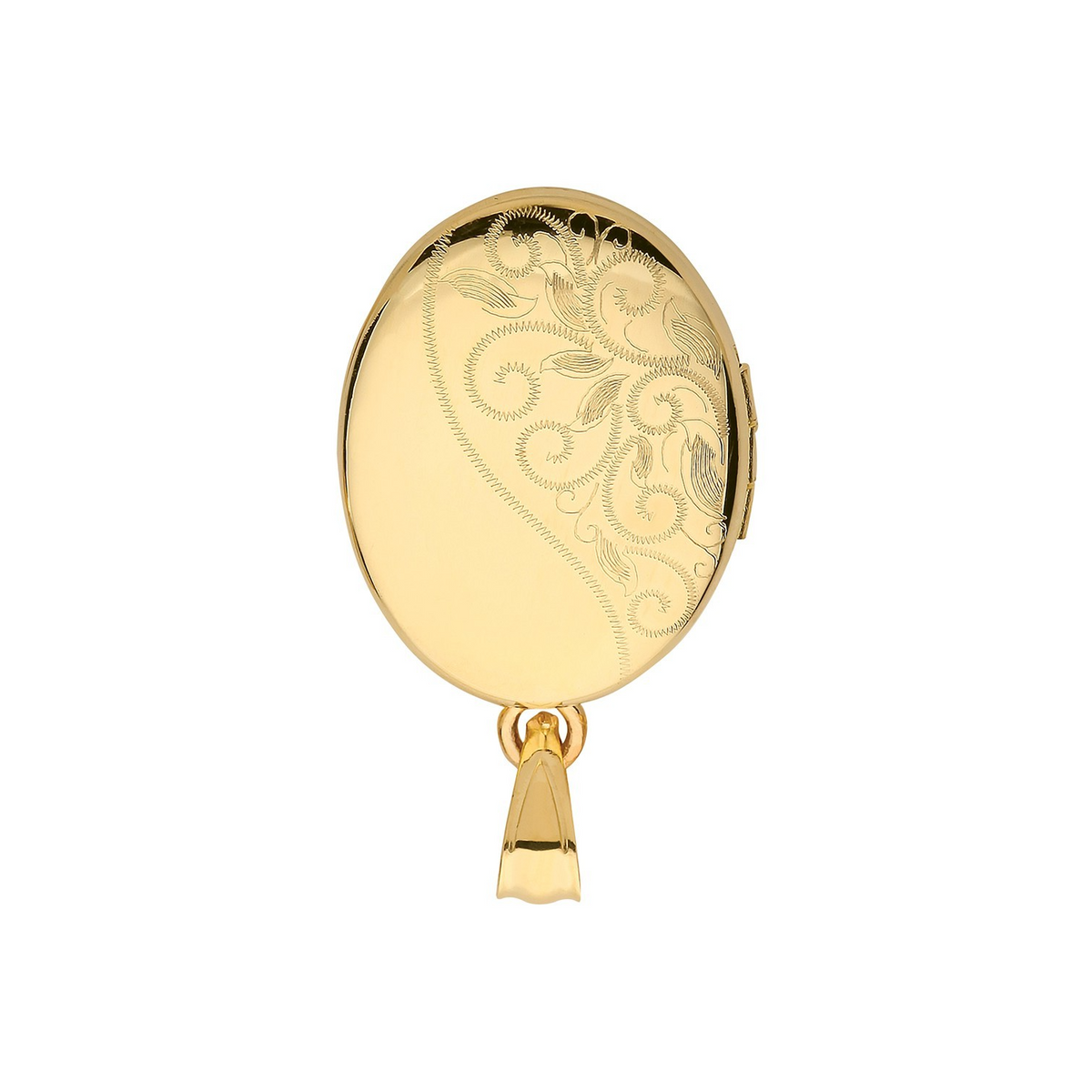 Floral Style 9ct Yellow Gold Locket 375 Hallmark British Made All Chain Lengths