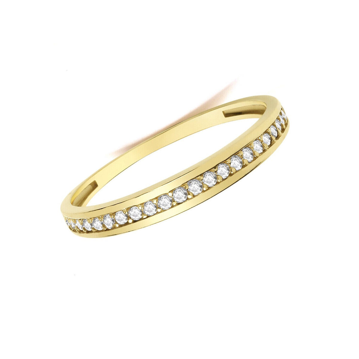 Eternity Ring 9ct Yellow Gold Hallmarked Sizes J - T British Made Brand New