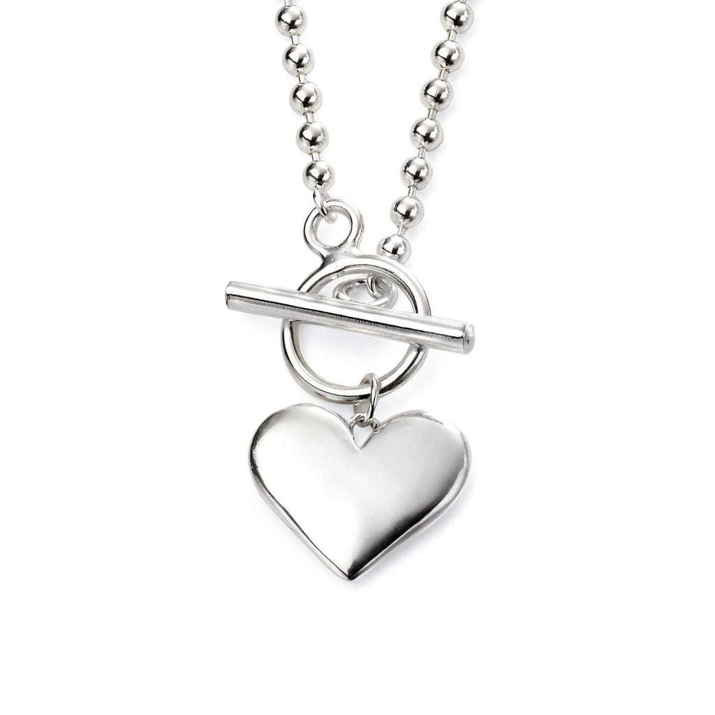 Ball Chain Heart Necklace 925 Sterling Silver Hallmarked British Made Brand New