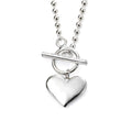 Ball Chain Heart Necklace 925 Sterling Silver Hallmarked British Made Brand New