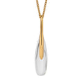 Elongated Pebble Pendant 9ct Yellow Gold Plated Hallmarked All Chain Lengths