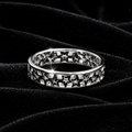 Open Star Band Ring Sterling Silver 925 Hallmarked British Made Size L - R