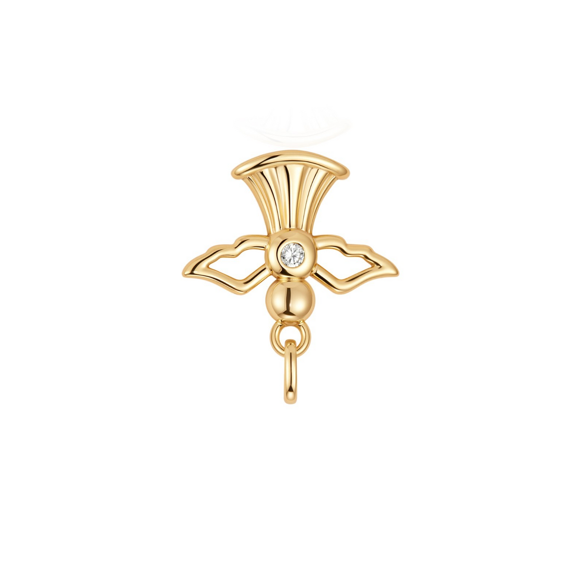 Flush Angel Pendant 9ct Gold Plated Hallmarked British Made All Chain Lengths