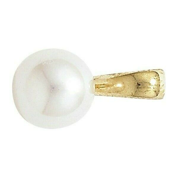 Yellow Gold Classic Pearl Pendant Hallmarked British Made All Chain Lengths