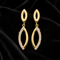 12 Stone Marquise Drop Earrings 9ct Yellow Gold 375 Hallmarked Brand New Boxed