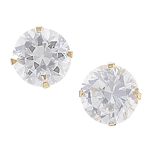 2 Carat Solitaire Stud Earrings 9ct Yellow Gold 375 Hallmarked Brand New Boxed