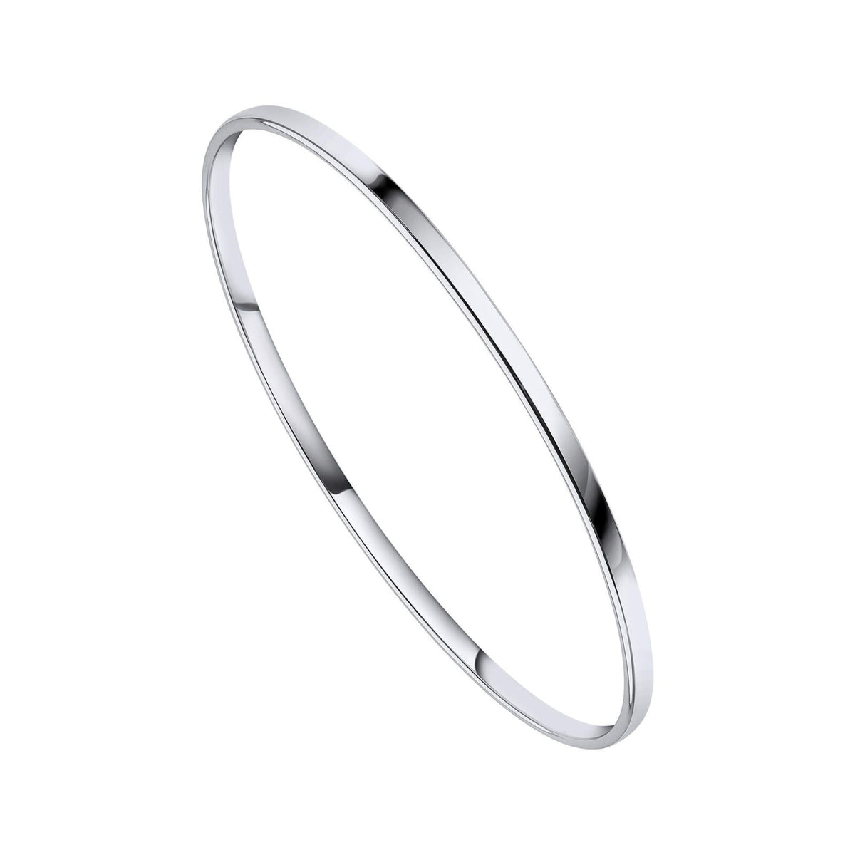 Plain 3mm Bangle Sterling Silver 925 Hallmarked British Made Brand New Boxed