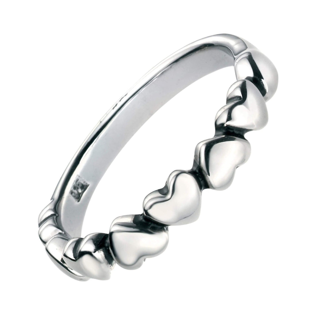 Ladies Oxidised Multi Heart Ring 925 Hallmarked British Made Sizes K - S