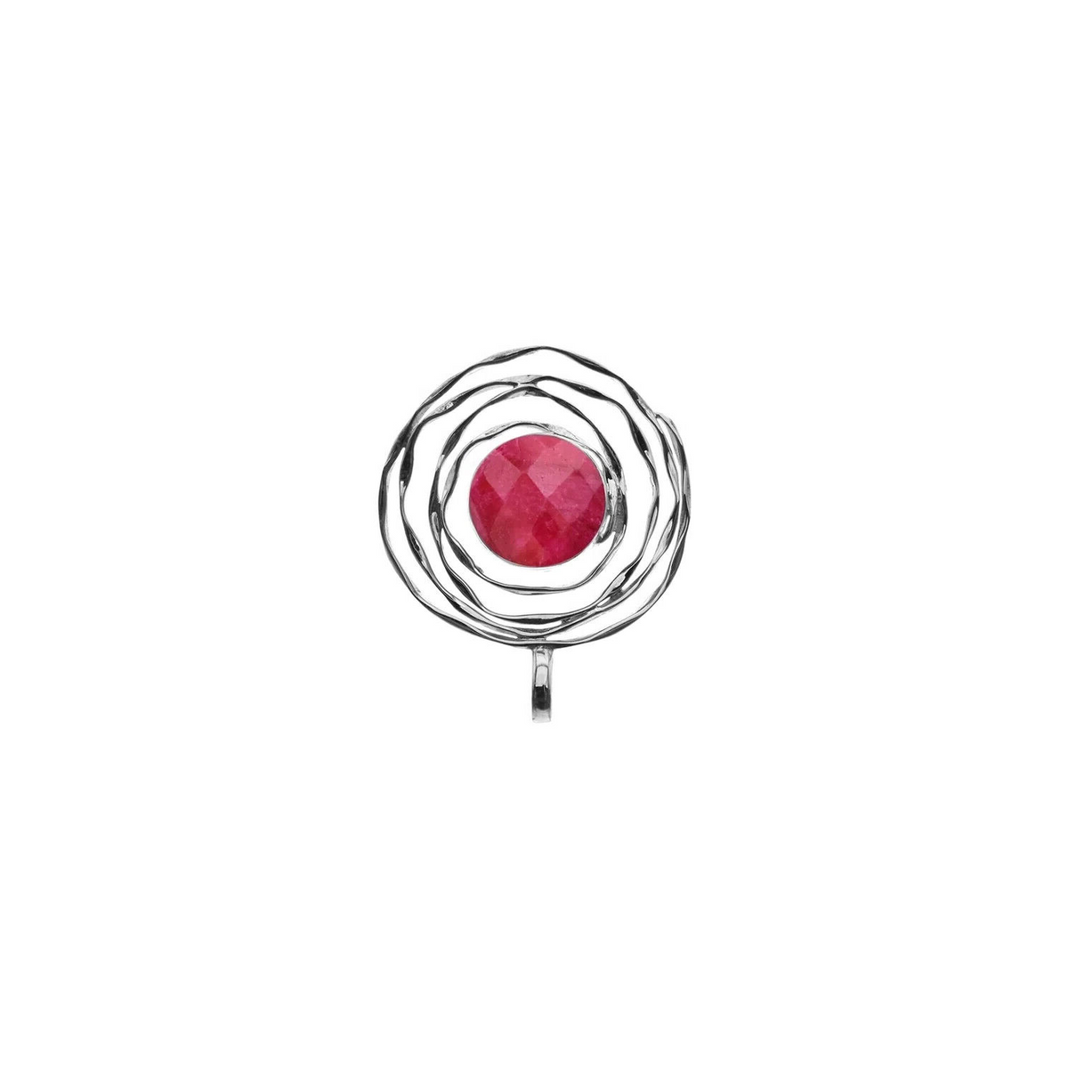 Spiderweb Ruby Pendant Sterling Silver 925 Hallmarked All Chain Lengths