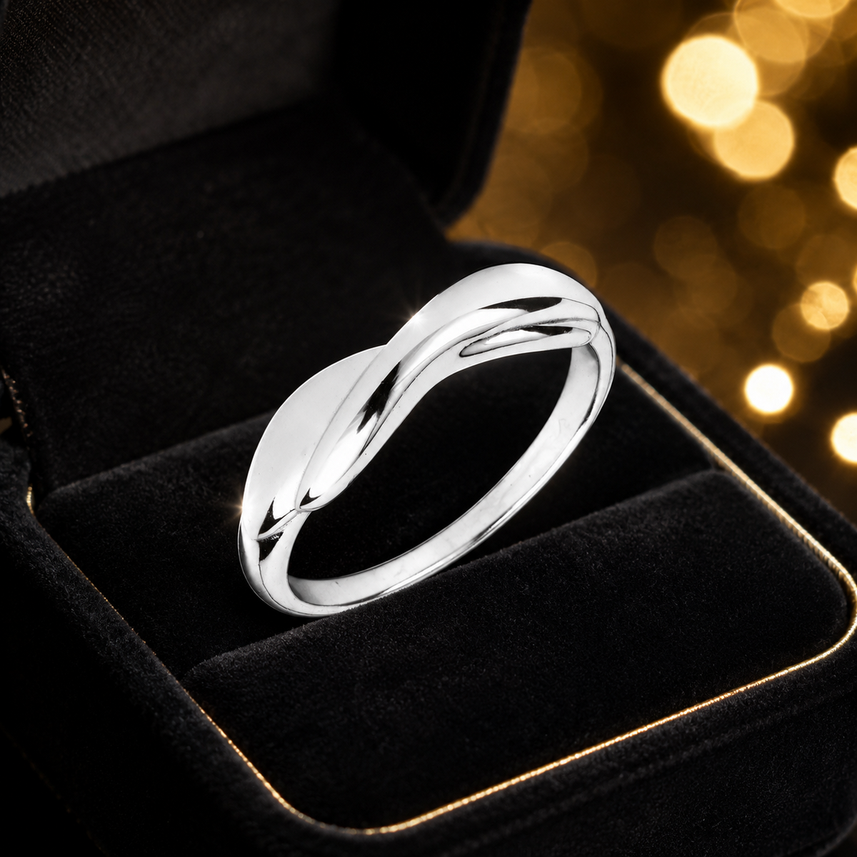Sensory Organic Ring 925 Hallmarked British Made Size K- S Brand New Boxed