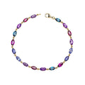 Navette Tennis Bracelet 9ct Yellow Gold 375 Hallmarked Brand New Boxed