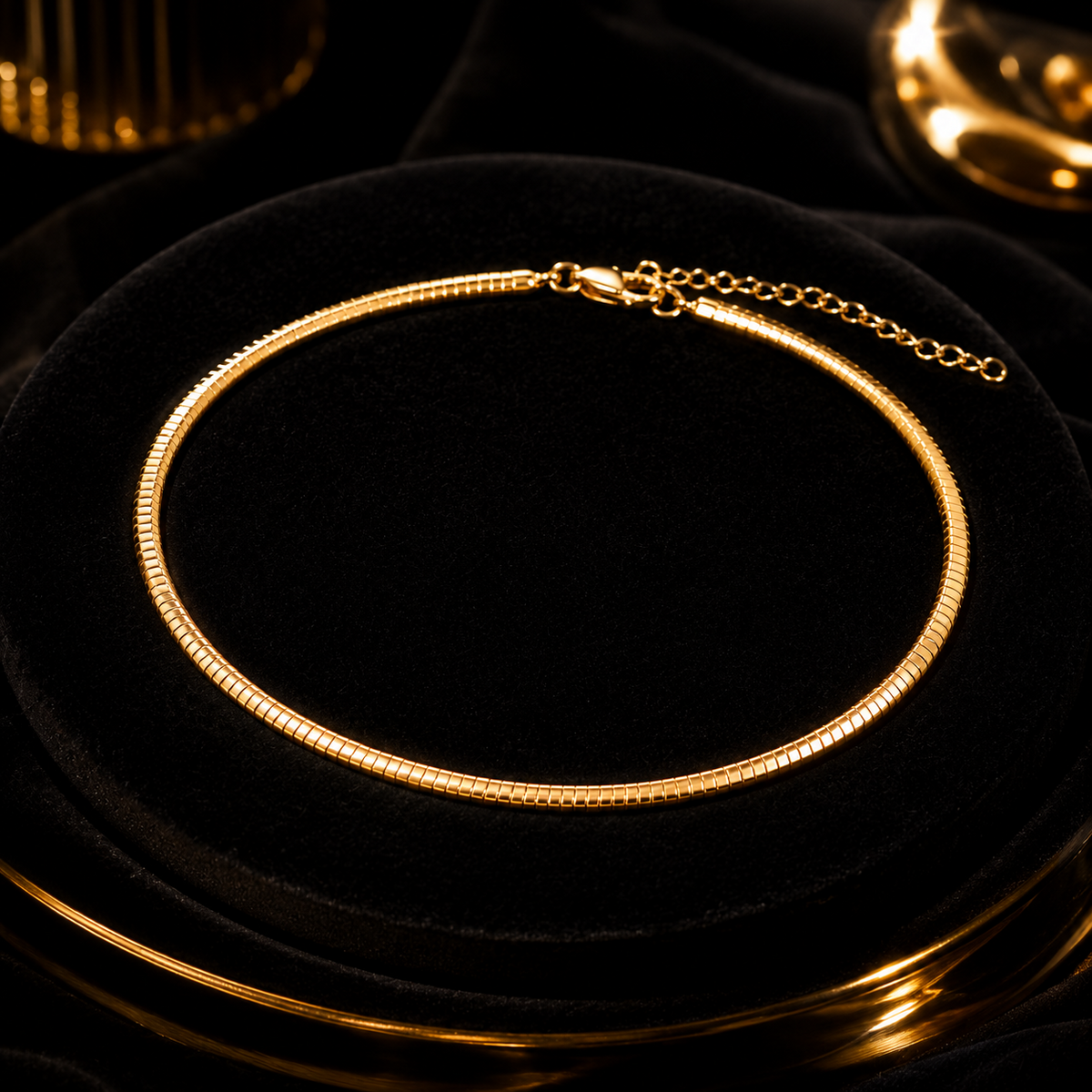 Omega Chain Necklace 9ct Yellow Gold Plated Hallmarked British Made Brand New