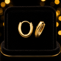 7mm 9ct Yellow Gold Hoop Earrings British Made 375 Hallmarked Brand New Boxed
