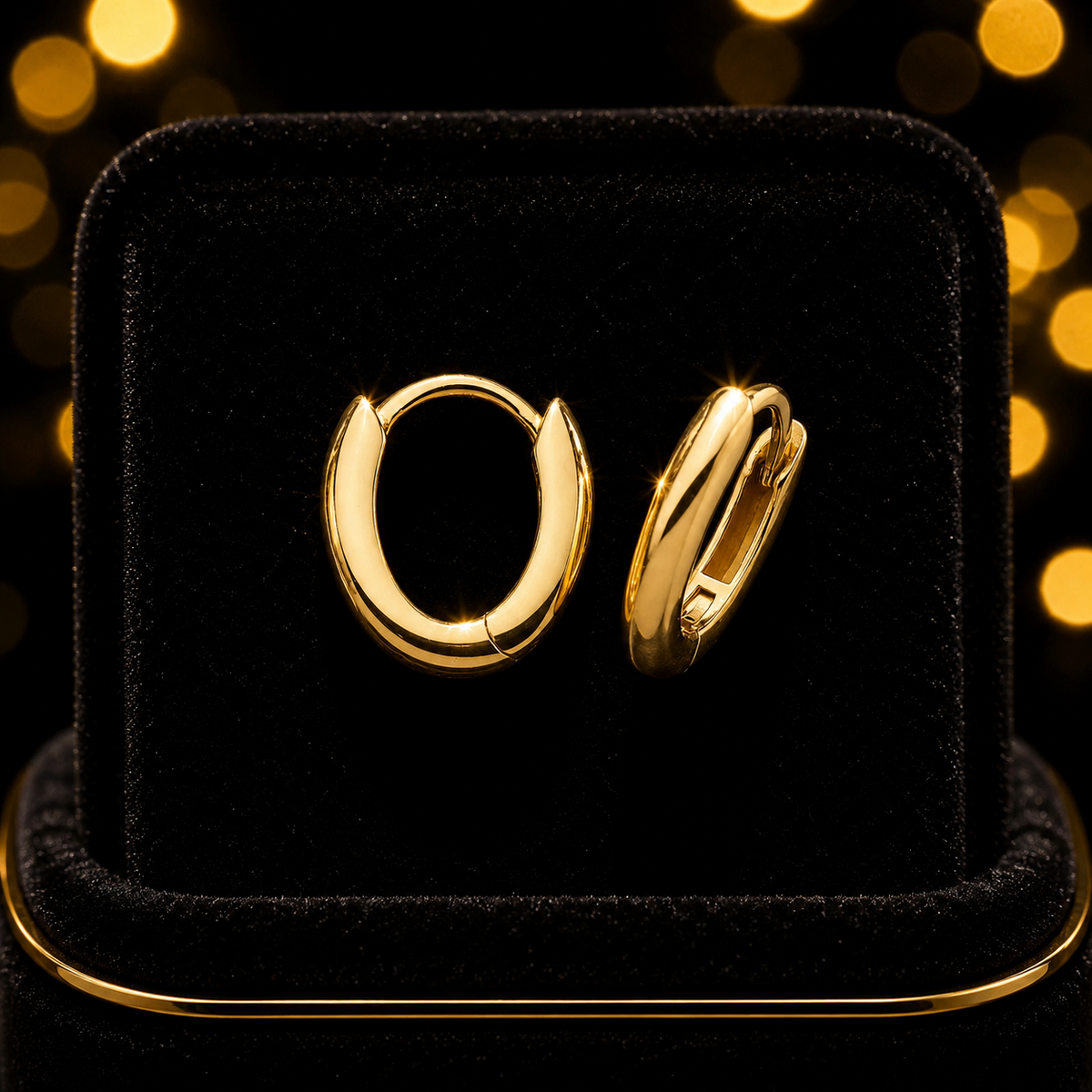 7mm 9ct Yellow Gold Hoop Earrings British Made 375 Hallmarked Brand New Boxed