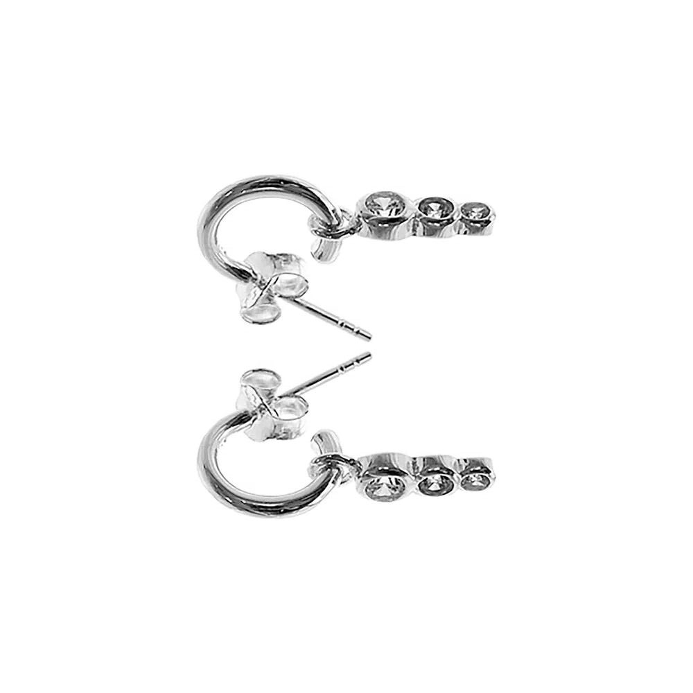 Kenzie Triple Drop Hoop Earrings Sterling Silver 925 Hallmarked Brand New Boxed