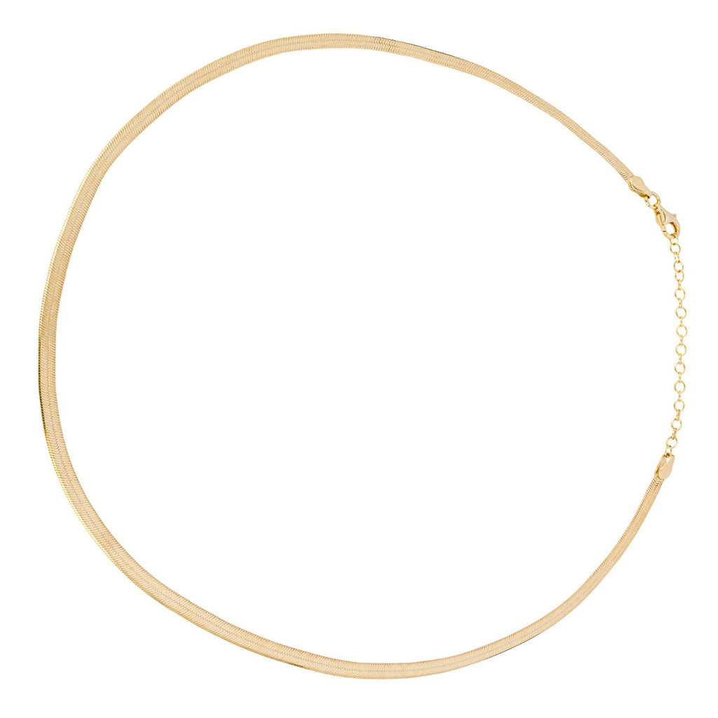 Herringbone Chain Necklace 9ct Yellow Gold Plated Hallmarked Brand New Boxed