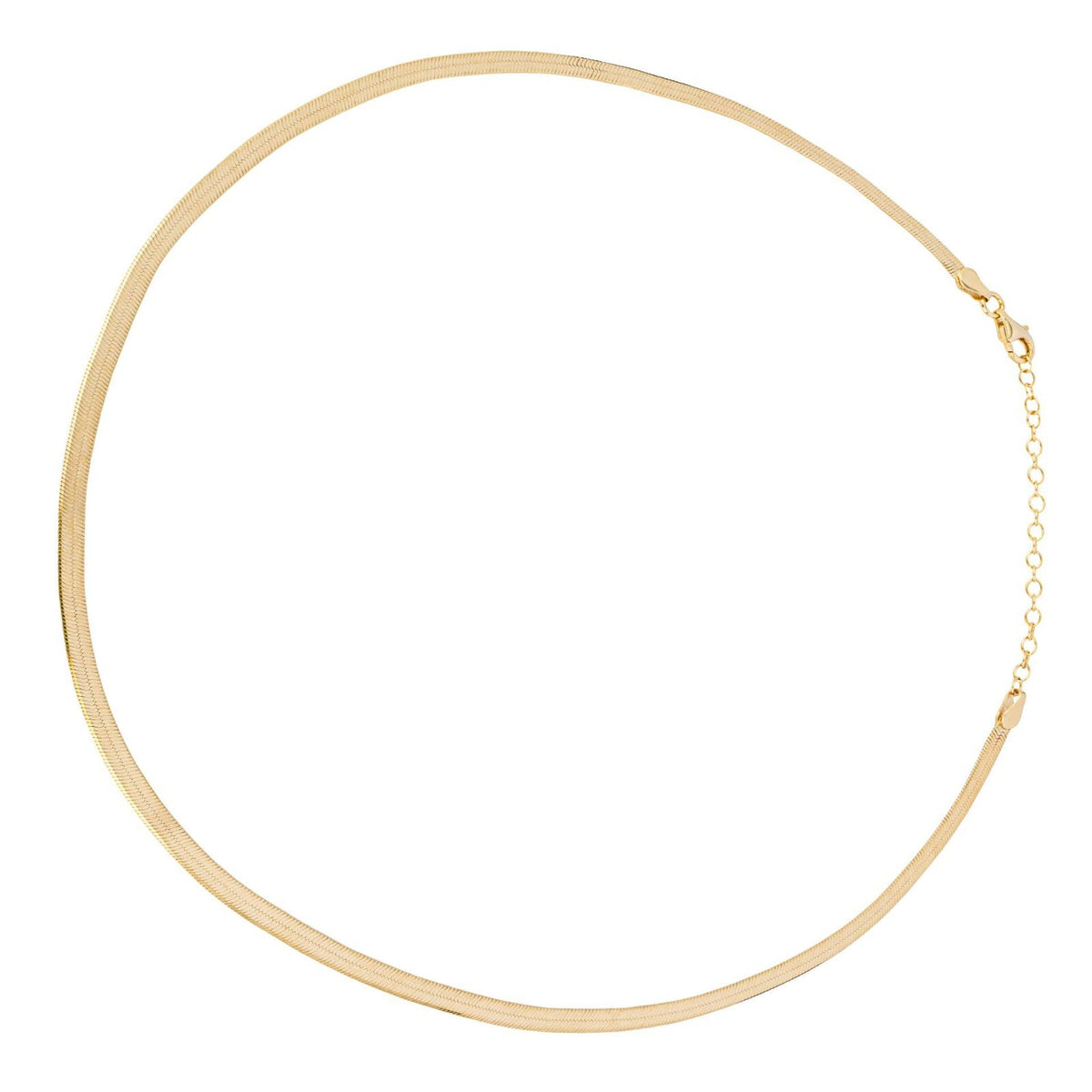 Herringbone Chain Necklace 9ct Yellow Gold Plated Hallmarked Brand New Boxed