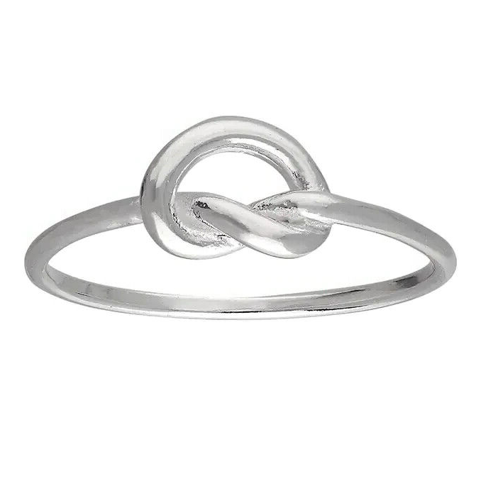 Classic Knot Ring Sterling Silver 925 Hallmarked British Made Size L - R