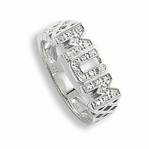 Mum Ring Sterling Silver 925 Hallmarked Size British Made K - Z British Made