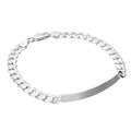 Gents Solid Sterling Silver ID Chain Bracelet British Made 925 Hallmarked