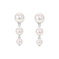 Gradient Freshwater Pearl Drop Earrings Sterling Silver 925 Hallmarked Brand New