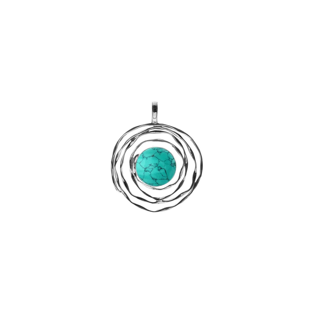 Turquoise Web Pendant Sterling Silver 925 Hallmarked All Chain Lengths