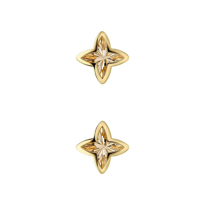 Floral Stud Earrings 9ct Yellow Gold 375 Hallmarked British Made