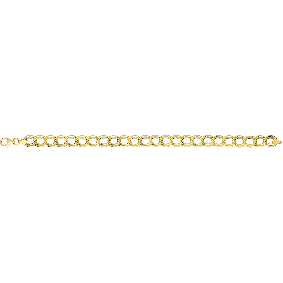 Double Link Bracelet 9ct Yellow Gold 375 Hallmarked British Made Brand New