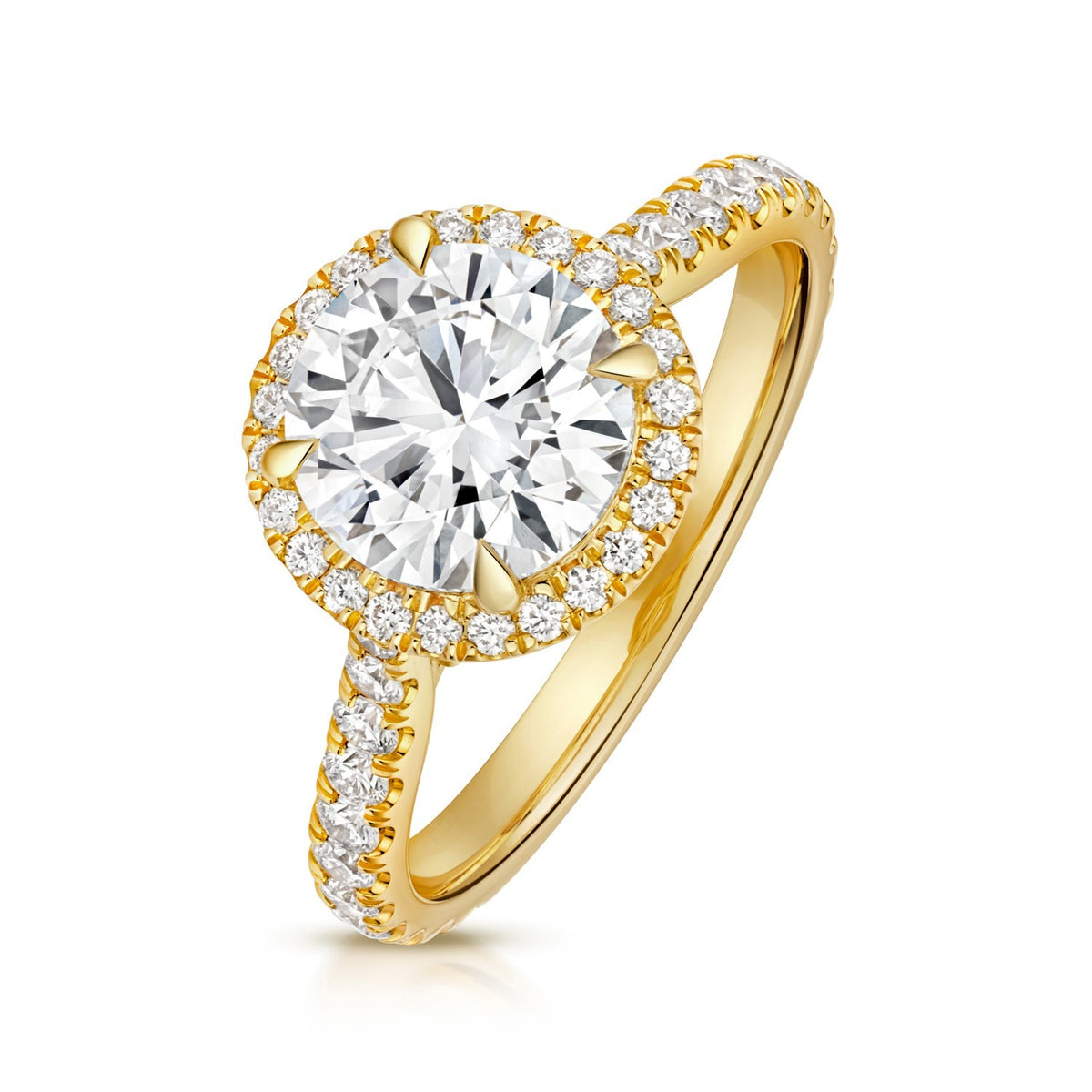 61 Lab-Grown Diamond Engagement Ring 18ct Yellow Gold Hallmarked Sizes J - Q