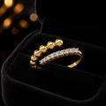 Bobble Wrap Ring 9ct Yellow Gold Channel Set Hallmarked Sizes L - S British Made